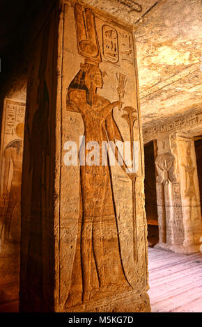 Temple de Nefertari et Hathour à Abu Simble Banque D'Images