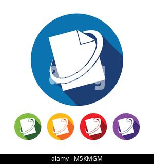 Les icônes de fichiers réseau Round Vector Graphic Design Illustration de Vecteur