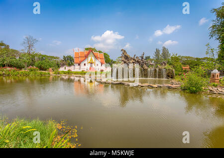 SAMUT PRAKAN, Thaïlande, mars 2017 - Le Wat Phumin au Wihan, Nan, ville ancienne, Samut Prakan, Thaïlande, Banque D'Images