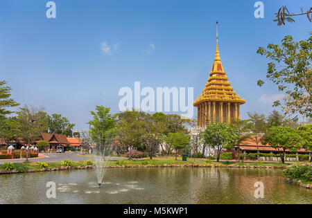 SAMUT PRAKAN, Thaïlande, mars 2017 - L'Empreinte du Bouddha, Saraburi, ville ancienne, Thaïlande Banque D'Images