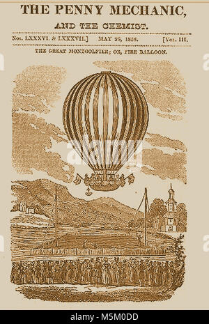 'Fire' balloon Montgolfier Banque D'Images