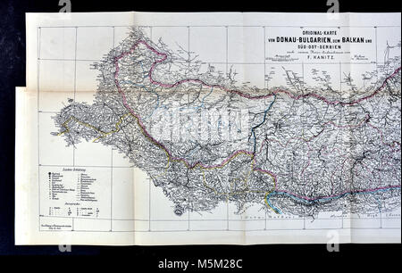 1877 Mittheilungen Petermann Site Bulgarie Balkans Europe Banque D'Images