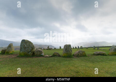 Cercle de pierres de Castlerigg Stone Circle, Keswick, Cumbria. UK Banque D'Images