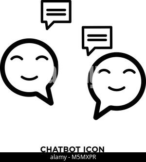 Chatbot vecteur icône Illustration de Vecteur
