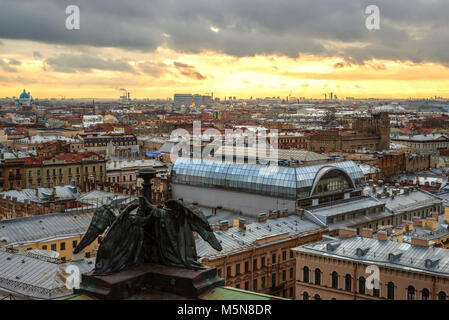 Vue de la ville de Saint-Pétersbourg, de la cathédrale Saint-Isaac , Russie Banque D'Images