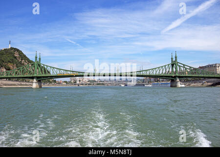 La liberté et pont Élisabeth sur Danube Budapest city Banque D'Images