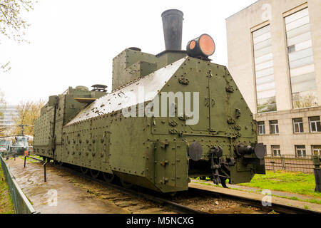 Locomotive russe WWII blindés Ov 5067 Vue avant droite Banque D'Images