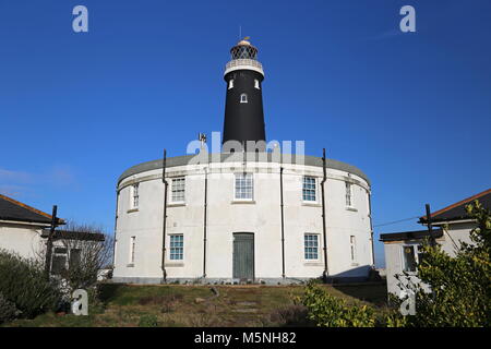 Vieux phare, construit 1904, Dungeness, Kent, Angleterre, Grande-Bretagne, Royaume-Uni, UK, Europe Banque D'Images