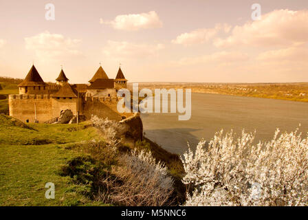 Hotyn château, Ukraine Banque D'Images