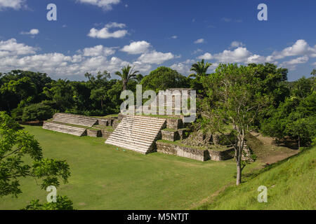 Les ruines Maya d'Altun Ha Belize Banque D'Images