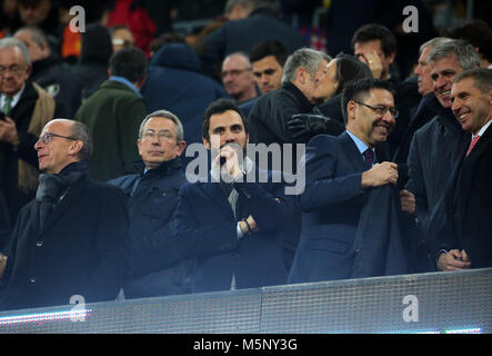 Barcelone, Espagne. Feb 25, 2018. Le président de la Parlament de Catalogne, Roger Torrent, pendant le match entre le FC Barcelone et Gérone FC, le 25 février 2018, à Barcelone, Espagne. Más Información Gtres Crédit : Comuniación sur ligne, S.L./Alamy Live News Banque D'Images