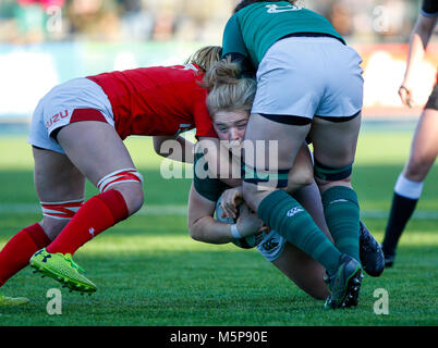 Dublin, Irlande. Dimanche 25 Février, 2018. Pas de chemin à travers l'Irlande pour les femmes contre les femmes du Pays de Galles. Crédit photo : Graham Graham Crédit : Service Service/Alamy Live News Banque D'Images