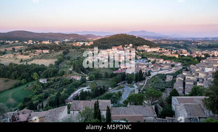 Amelia (Terni, Ombrie, Italie) : vue panoramique du sommet Banque D'Images