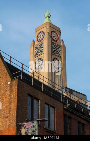 L'Art déco sur Oxo Tower London's South Bank, SE1, UK Banque D'Images