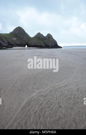 Trois falaises bay, Gower Banque D'Images