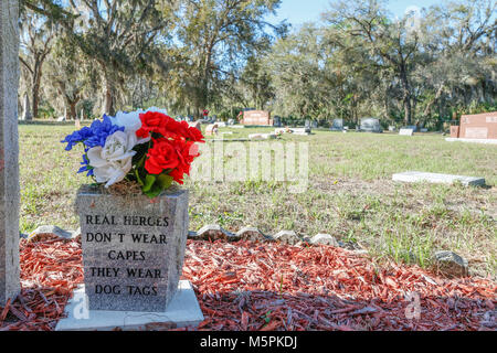 Cimetière historique Niveau rouge en Floride Banque D'Images