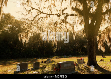 Cimetière historique Niveau rouge en Floride Banque D'Images