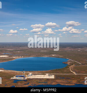 Champ de pétrole, vue d'en haut Banque D'Images