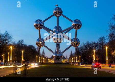 L'Atomium à Bruxelles, Belgique, Banque D'Images