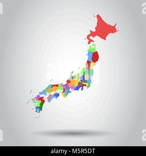 Le Japon d'une icône. Télévision vector illustration. Le Japon signe symbole avec ombre sur fond blanc. Illustration de Vecteur
