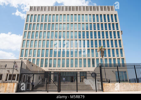 Ambassade des États-Unis à La Havane Cuba Banque D'Images