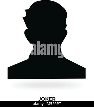 Silhouette joker Illustration de Vecteur