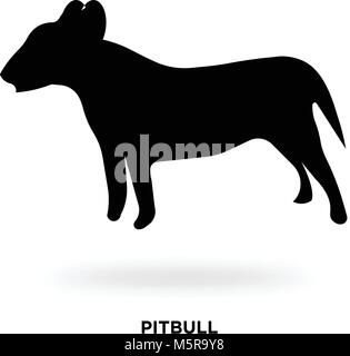 Pitbull silhouette Illustration de Vecteur