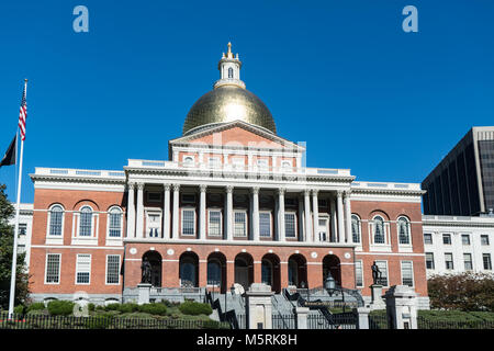 Massachusetts State House à Boston, MA Banque D'Images