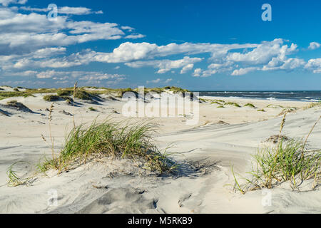 Outer Banks de dunes de sable et d'herbe le long de la côte de Caroline du Nord. Banque D'Images