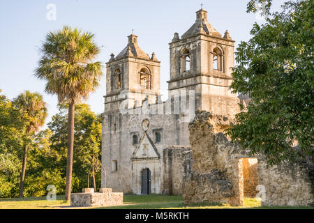 Mission Concepcion à San Antonio Missions National Historic Park, Texas Banque D'Images