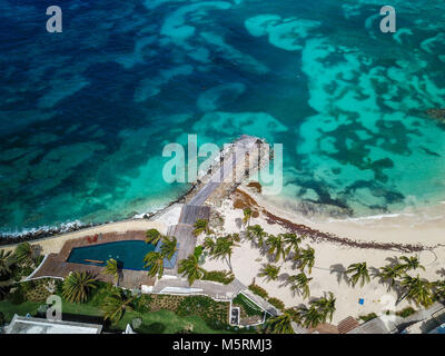 Hodges Bay Beach, Antigua Banque D'Images