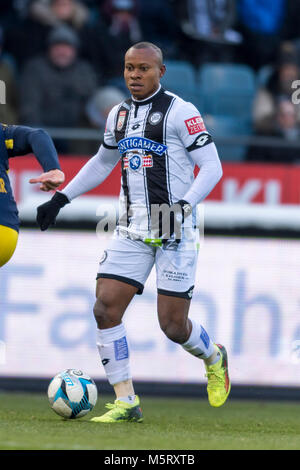 Emeka Eze de Sturm Graz pendant l'Autriche Bundesliga '' match entre Sturm Graz 2-4 Red Bull Salzbourg à UPC-Arena le 25 février 2018 à Graz, en Autriche. Credit : Maurizio Borsari/AFLO/Alamy Live News Banque D'Images