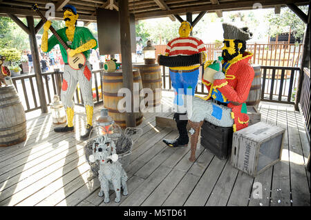 La superficie des terres dans Pirate Legoland Billund Resort a ouvert en 1968 à Billund, Danemark. 7 août 2015, est la plus grande attraction touristique au Danemark © Wojciech Banque D'Images