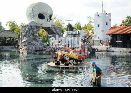 La superficie des terres dans Pirate Legoland Billund Resort a ouvert en 1968 à Billund, Danemark. 7 août 2015, est la plus grande attraction touristique au Danemark © Wojciech Banque D'Images