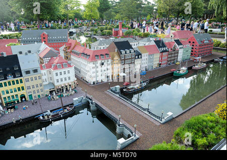 Lego briques Nyhavn à Copenhague, au Danemark en Mini de Legoland Billund Resort a ouvert en 1968 à Billund, Danemark. 7 août 2015, est l'bigges Banque D'Images