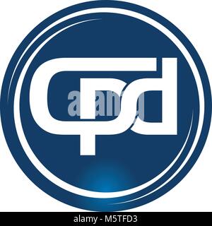 Lettre modèle de conception de logo CPD Vector Illustration de Vecteur