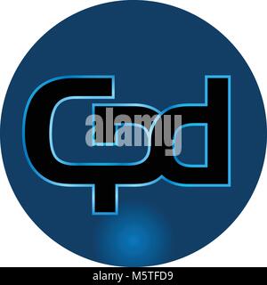 Lettre modèle de conception de logo CPD Vector Illustration de Vecteur