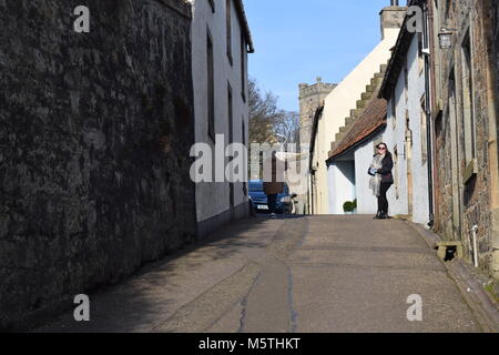 'Culross' 'ancienne capitale de l'Ecosse' 'abbaye' 'Château' 'historique' 'Saint mungo' 'Saint kertigen' 'pavés' Banque D'Images