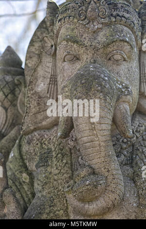 Ganesha, le dieu hindou, statue de pierre, Banque D'Images