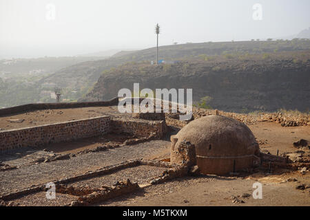 De la Citerne Adobe Fort Real de São Filipe, Cidade Velha, l'île de Santiago, Cap-Vert Banque D'Images