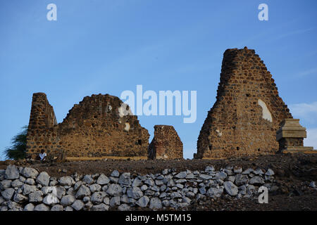 Ruines de la cathédrale Sé, Cidade Velha, l'île de Santiago, Cap-Vert, Afrique Banque D'Images