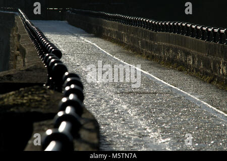 La glace sur Lambley viaduc, le Sentier South Tyne, Northumberland / Cumberland Banque D'Images