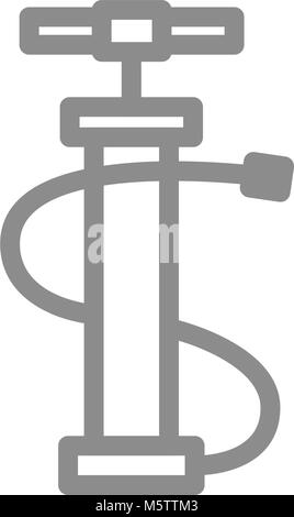 Voiture simple l'icône de la ligne de la pompe. Symbole et signe vector illustration design. Isolé sur fond blanc Illustration de Vecteur
