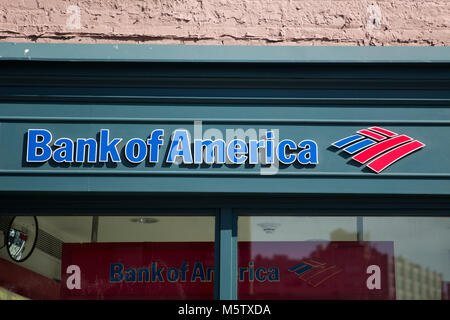 NEW YORK, USA - 30 août 2017 : Détail de la Bank of America à New York. Il est classé 2e sur la liste des plus grandes banques aux États-Unis par des actifs Banque D'Images