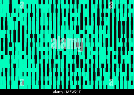 Ligne irrégulière art fond dans des tons turquoise et noir. Banque D'Images