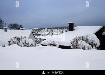 En hiver, Lüdenscheid Nordrhein-westfalen, Allemagne, Europe Banque D'Images