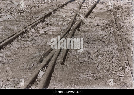 En Australie, l'ancien chemin de fer abandonné dans la nature Banque D'Images