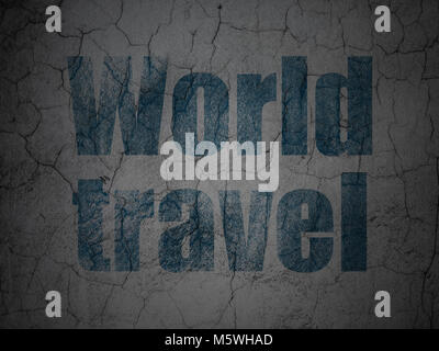 Concept du tourisme : World Travel on grunge wall background Banque D'Images