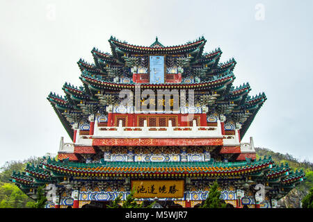 Chine, Hunan, le Mont Tianmen, Shan temple Banque D'Images