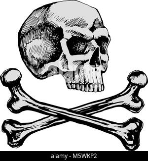 Skull and Bones Illustration de Vecteur